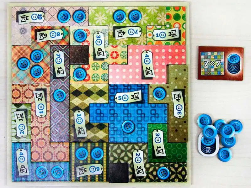 Tablero de Patchwork con piezas