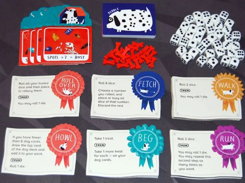Componentes del juego Spots